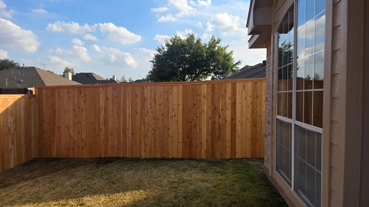 7 ft & 8 ft cedar fence with double trim — Dallas