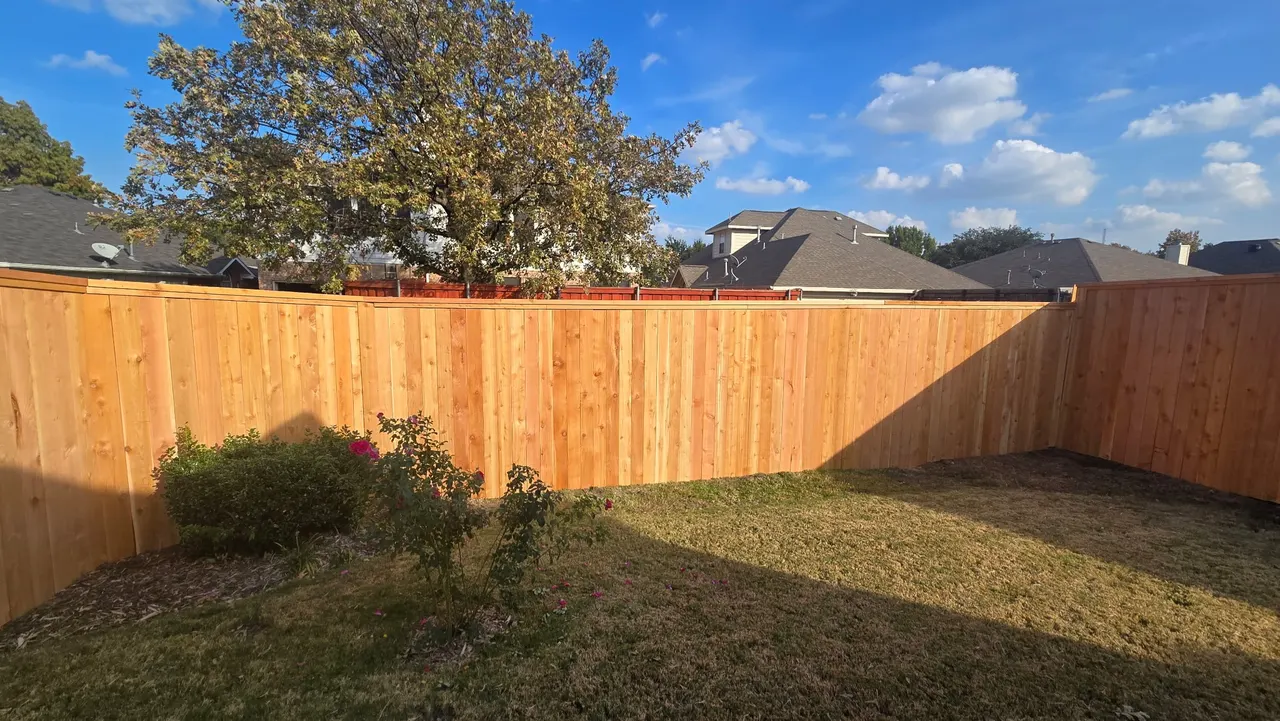 7 ft & 8 ft cedar fence with double trim — Dallas