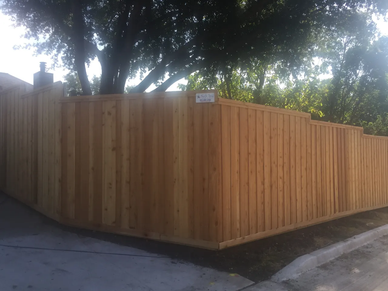8 ft. Cedar Board on Board fencing — Murphy