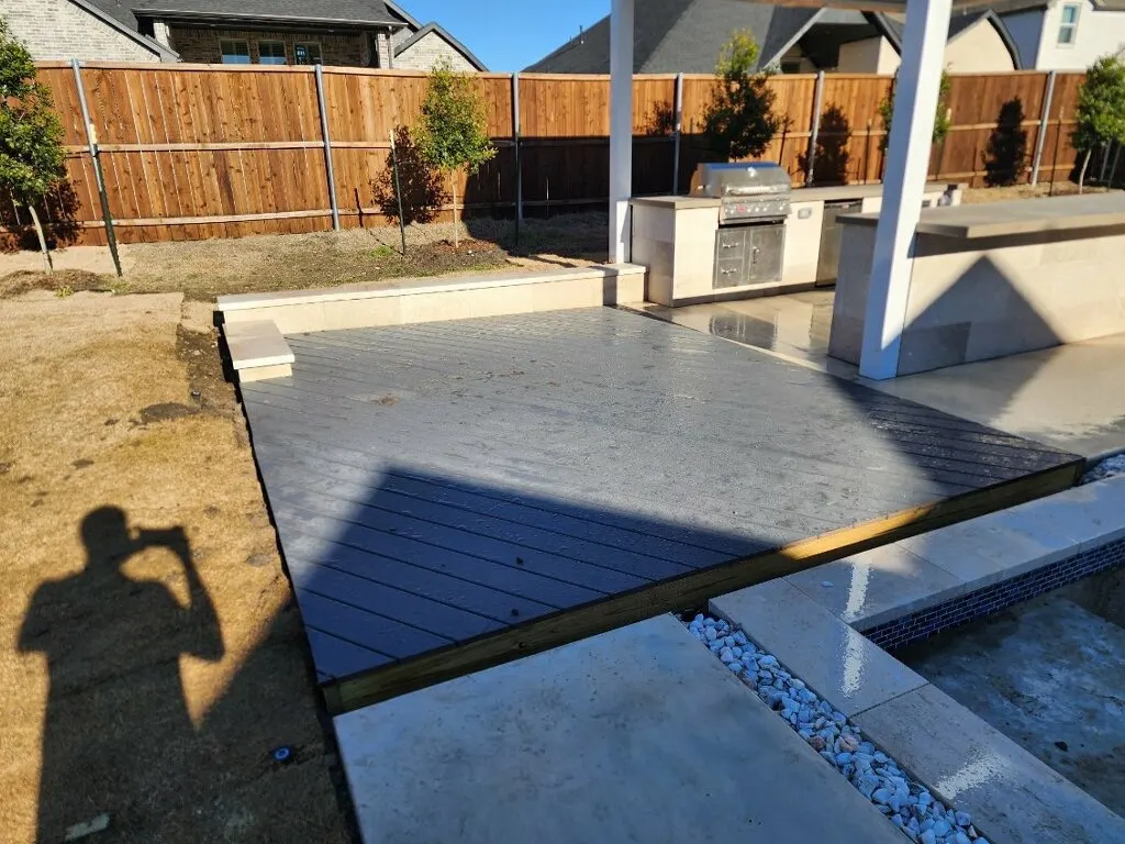 Harbor grey color composite deck — Parker