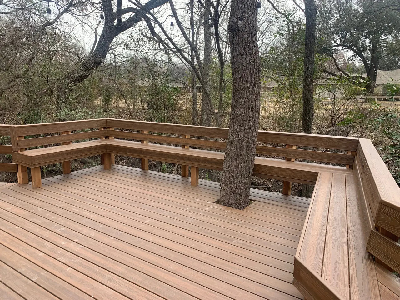 Vintage oak color composite deck — Mckinney