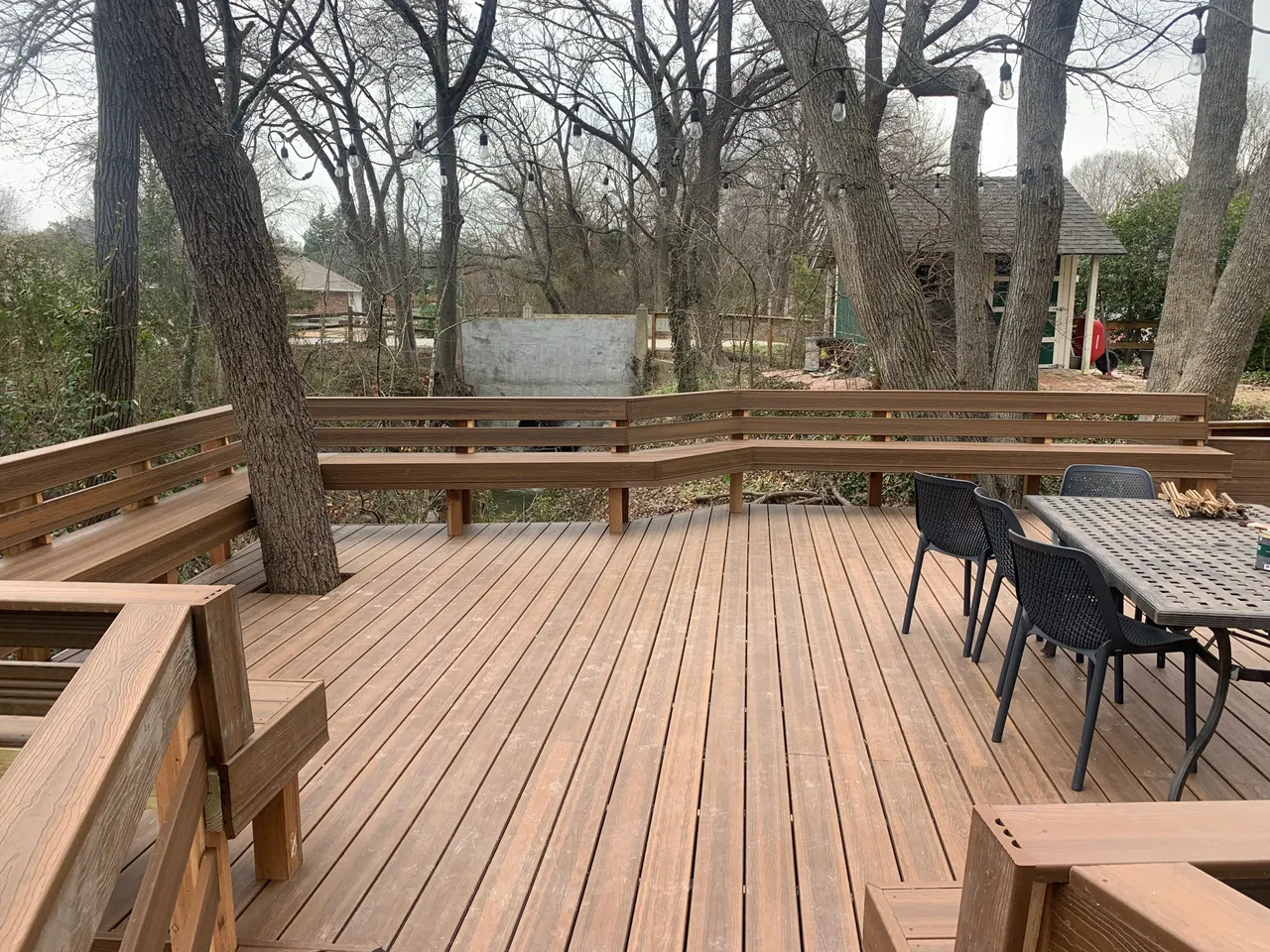 Vintage oak color composite deck — Mckinney