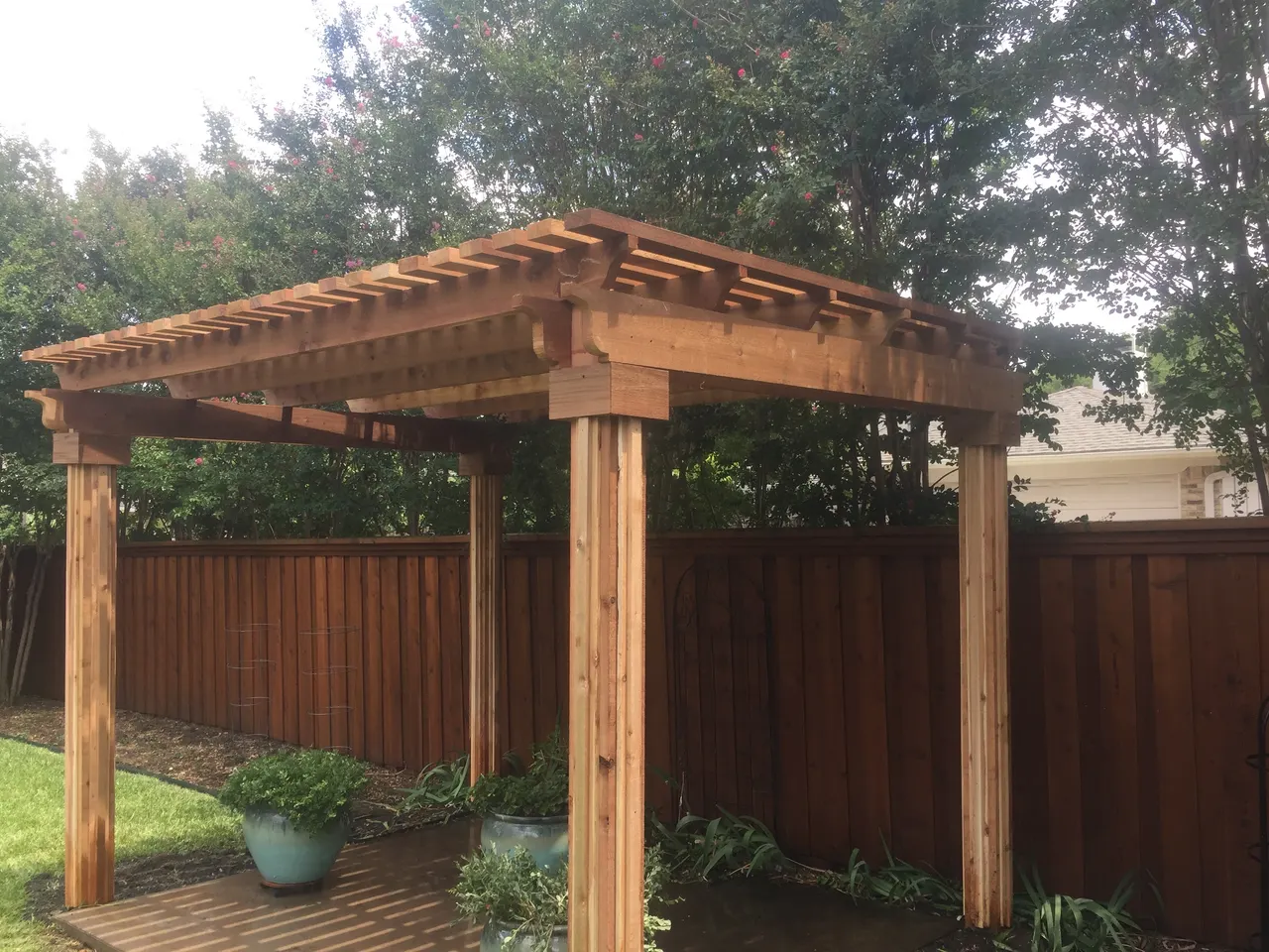Western red cedar Pergola — Sachse